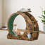 4-in-1 Indoor Cat Exercise Wheel, Quiet Large Running Wheel with Scratching Pad and Play Roller for Active Cats-548497813-548497814