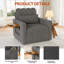 3-in-1 Convertible Sleeper Accent Chair Bed-2123998670