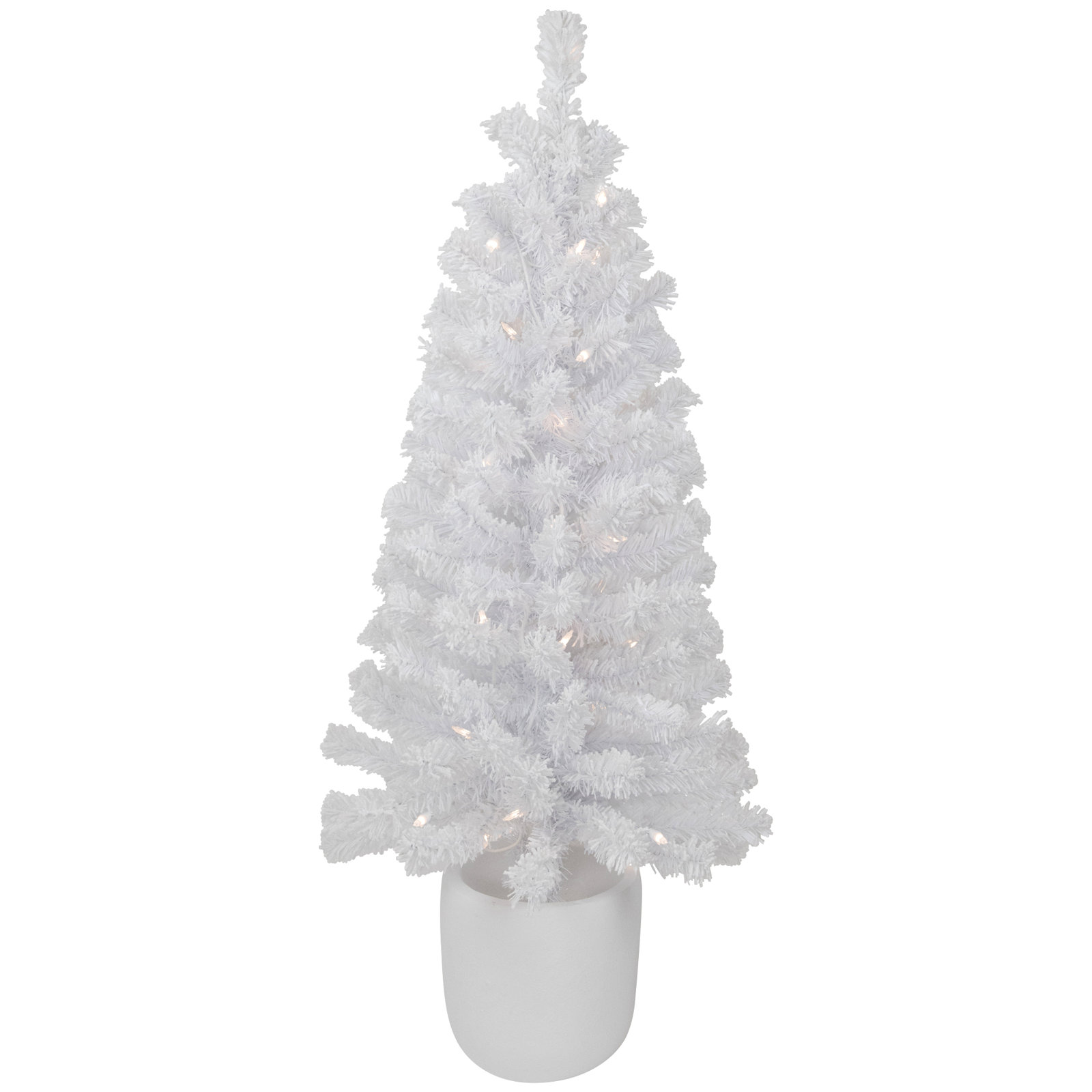 Potted Frosted 3.5' Pre-Lit Pine Christmas Tree