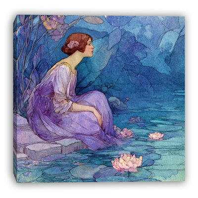 Lotus Whisper Wrapped Canvas Wall Art