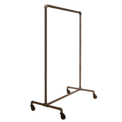 Arkansas 51'' Metal Rolling Industrial Pipe Clothing Rack