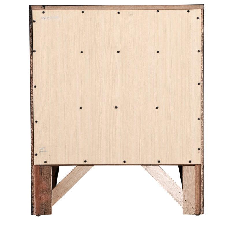 Table de chevet moderne avec panneau de particules et placage beige