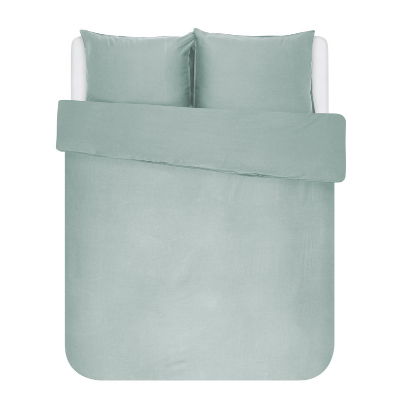 Cotton 300 TC Duvet Cover Set, Dusty green, 200 x 200cm Duvet Cover + 2 Pillowcases