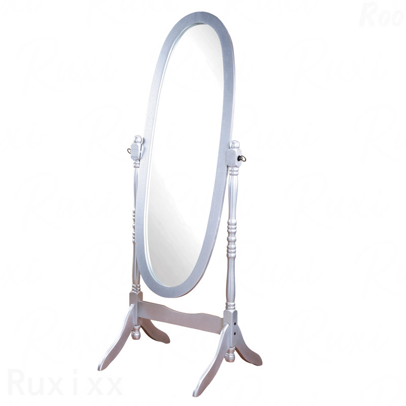 Miroir d'appoint Traditional, 59,25 po x 22,5 po, Argent argent