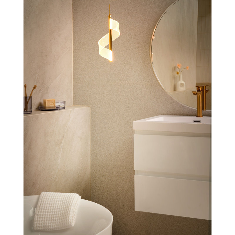 1 - Light LED Novelty Pendant, Gold