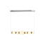 Luminaire suspendu linéaire Strata Island - nickel satiné