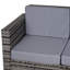 Gennett 130cm Wide Wicker Patio Sofa with Cushions