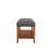 Charla Gray Fabric Upholstered Storage Bench with Oak Finish Legs - Tufted Entryway Bench for Living Room Shoe Storage-1564610205