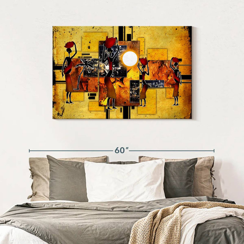 Leisha African Commune, 30" H x 45" W
