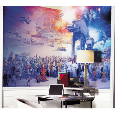 Star Wars Full Cast 10.5' x 72" Wall Mural