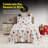 Printed Holiday 3Pc Sheet Sets, Easy Care, Soft & Wrinkle-Resistant Holiday Bedding - Poinsettia, Twin-117002914-134531588