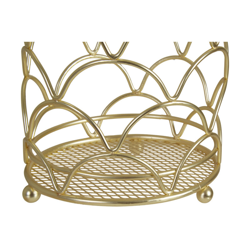 Metal Utensil Crock, Gold