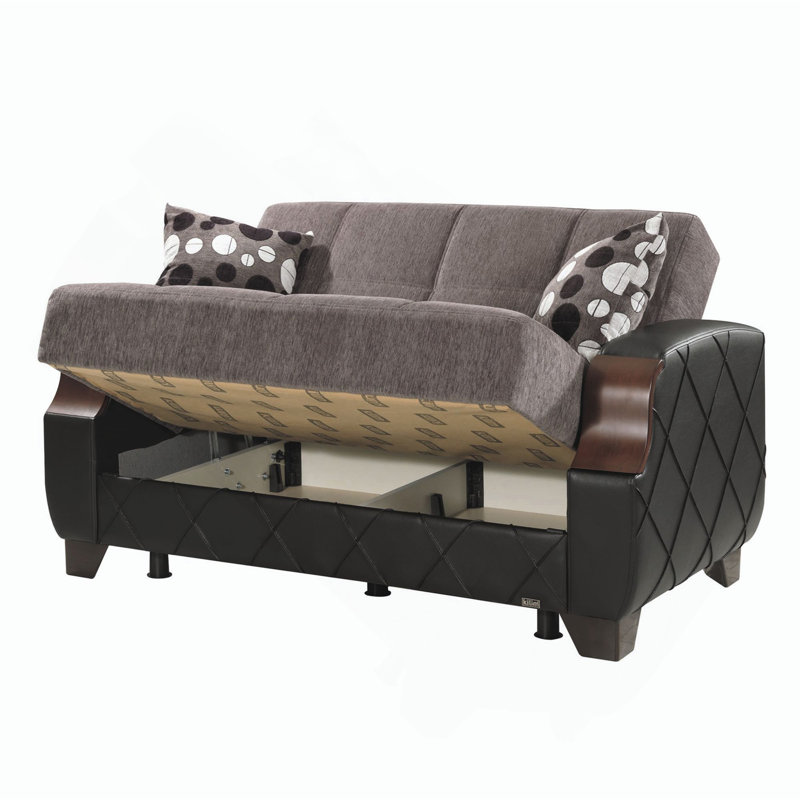 Causeuse convertible avec rangement Primenest Marabella, gris