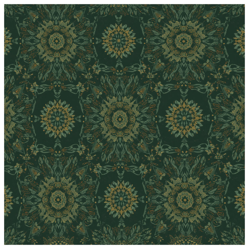 Édredon floral à motif mandala, Lit simple