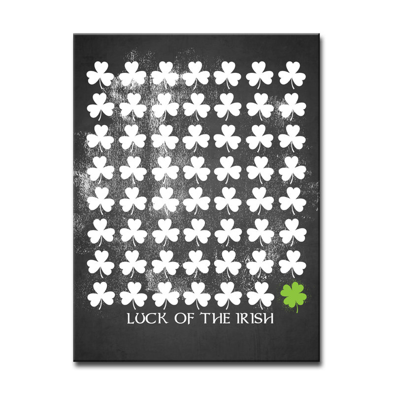 « chance of the irish », impression sur toile, H 16 po x l 12 po x P 0,75 po