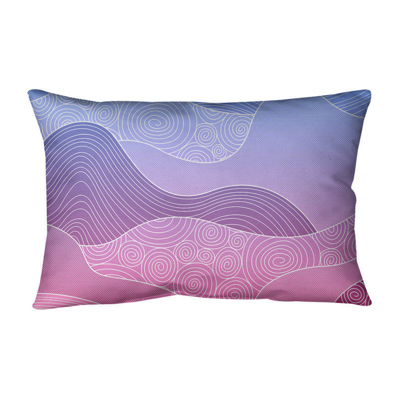 Coussin lombaire intérieur / extérieur Katelyn Elizabeth, Rouge / Bleu