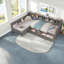Lits simples peu encombrants avec rangement en bois, conception d'angle moderne et confortable, gris