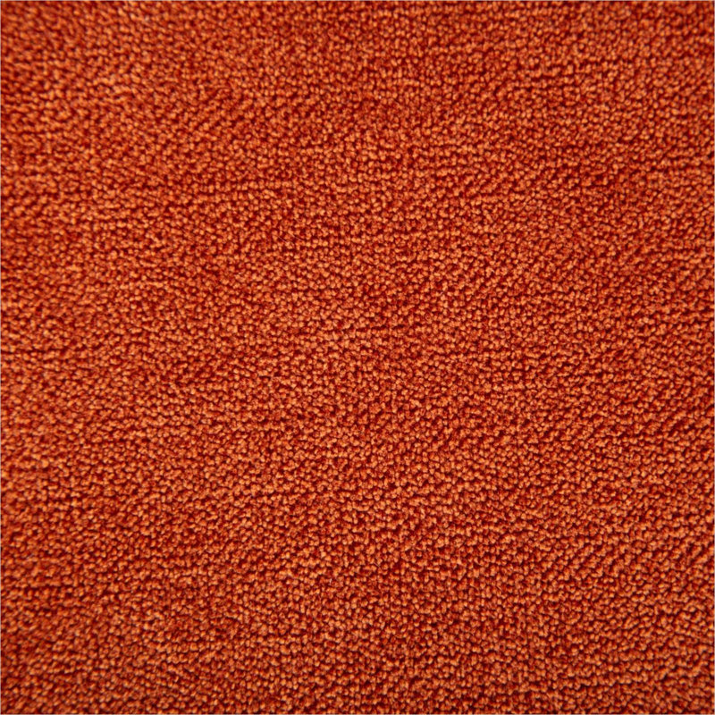 Ensemble de 2 chaises d'appoint rembourrées en orange brûlé avec garniture cloutée, dossier incurvé, structure en bois massif pour la salle à manger de la cuisine