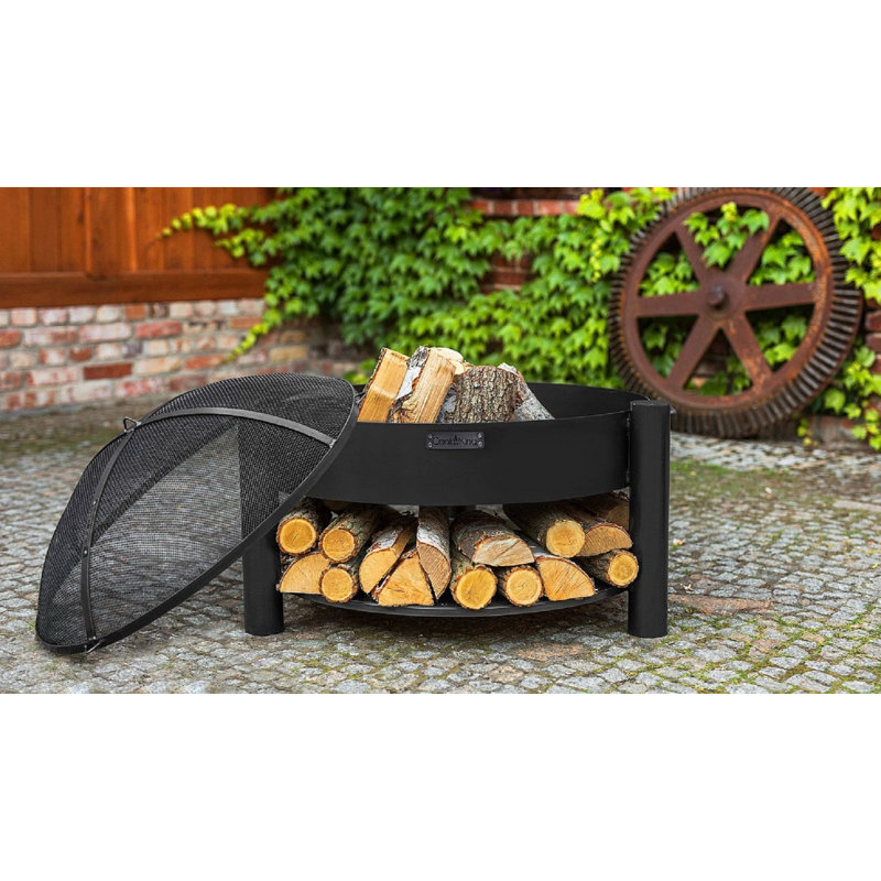 Steel Wood Burning Smokeless Fire Pit, 80" H x 80" W x 80" D