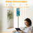  68.5" Standing Floor Lamp Alcohol Ink Art Dark blue White Gold Streaks Blue sky Smearing Water Dimmable Metal Pole Lamp with Linen Lampshade LED Bulb Included