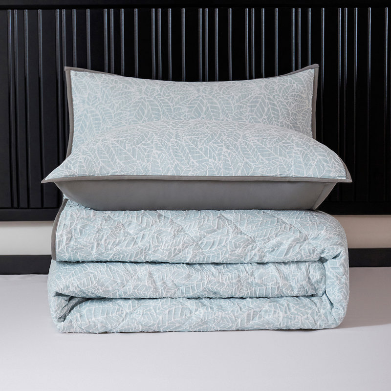 Abhipsa Luxury Jacquard Bedspread Sets, King Bedspread - 2 Shams, Duck Egg