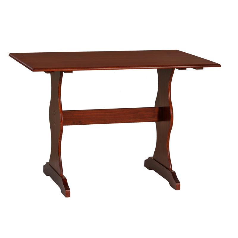 Jiles Pine Rectangular Solid Wood Top with Solid Wood Base Dining Table, Walnut