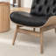 Fauteuil à oreilles capitonné Jeyshan-1393496018