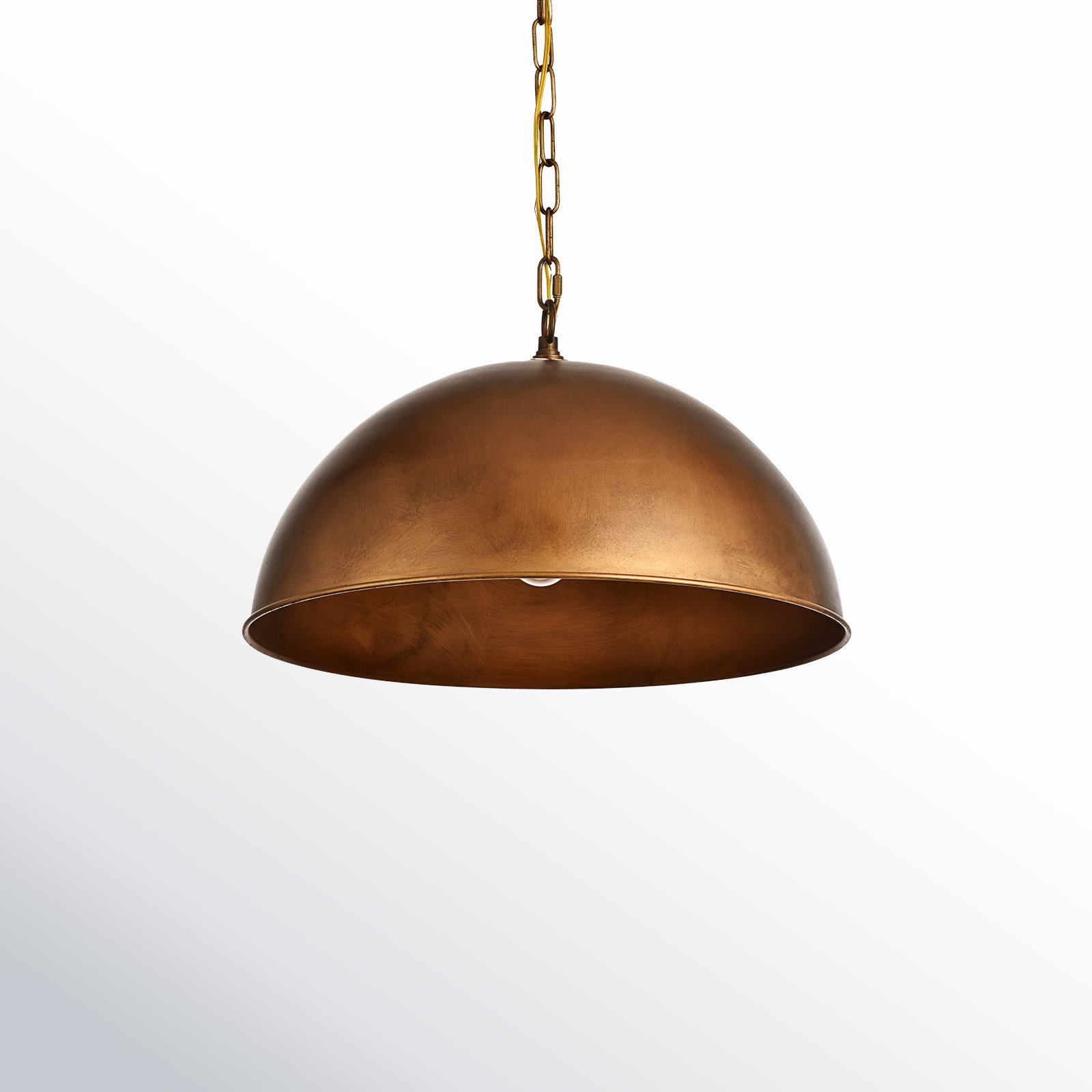Najuma Dimmable Single Light Pendant, 10" H x 15" W x 15" D, Brass