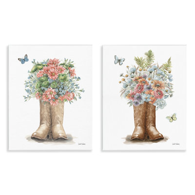 Ensemble de 2 plaques murales Wildflower