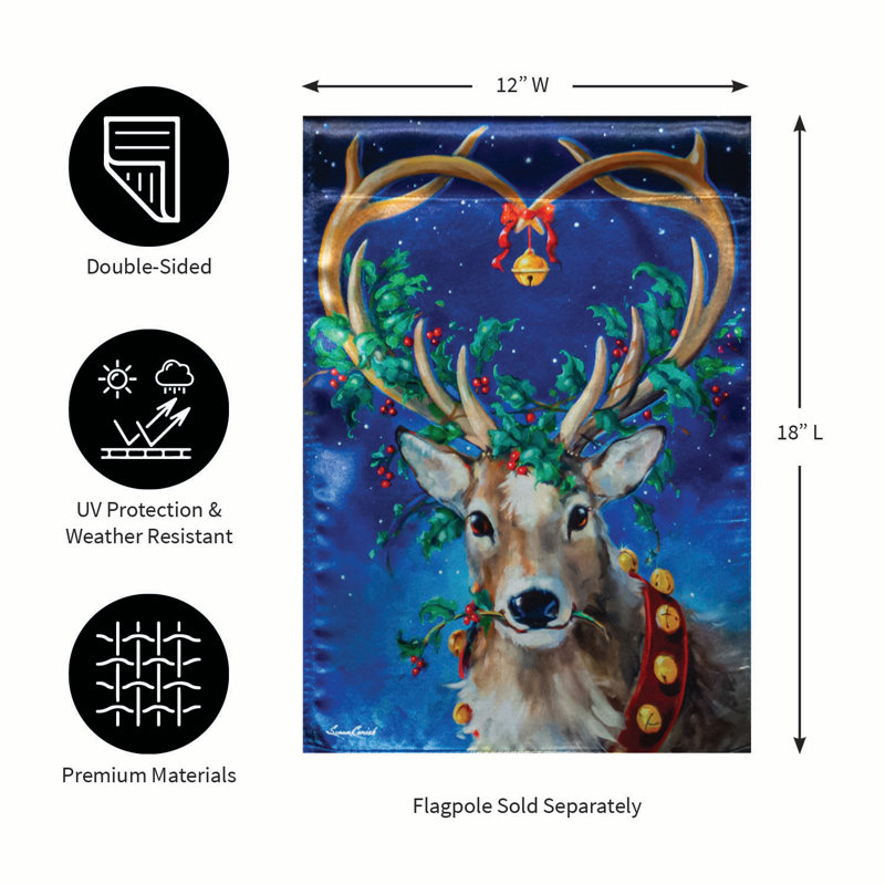 Drapeau de jardin Santa's Reindeer Luster