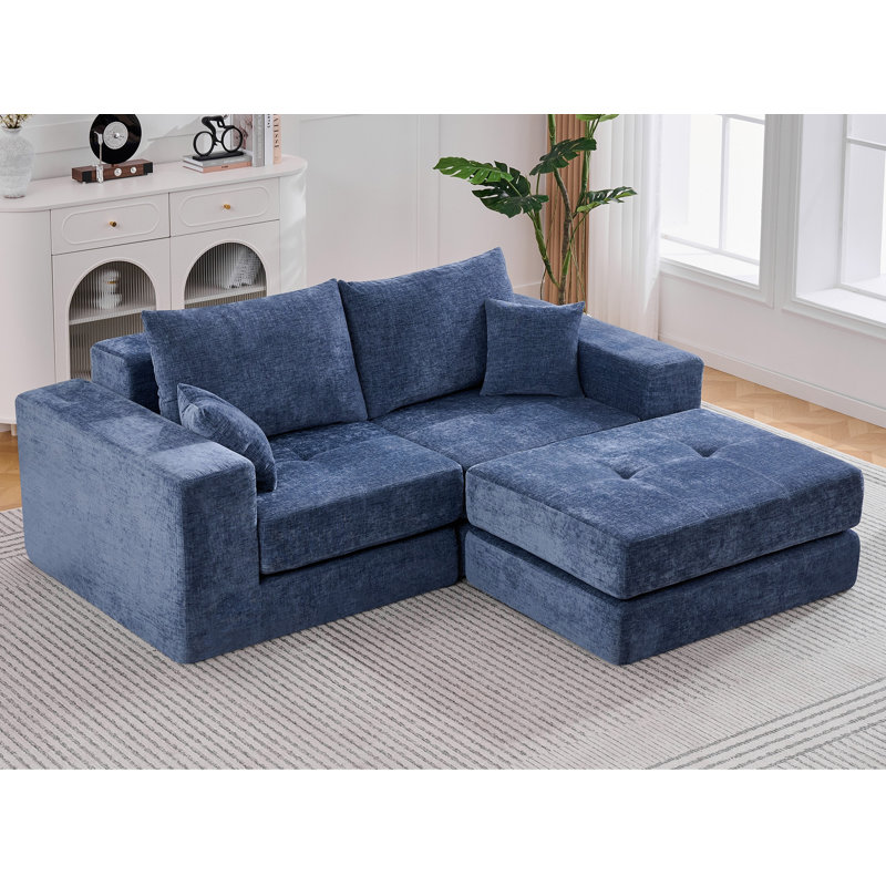 Canapé modulaire 6 pièces Cloud, Bleu