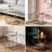 Elegant End Table, Mirrored Surface with Beautiful Champagne Finish for Home Decor