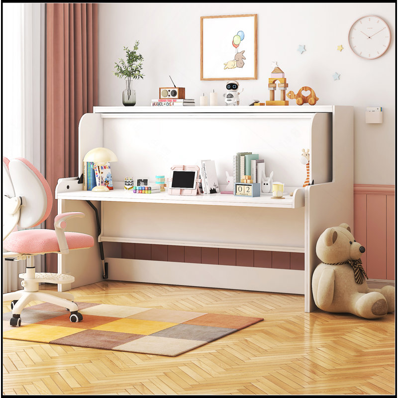 Lit escamotable avec bureau, mobilier de chambre peu encombrant pour petits espaces, lits gigognes horizontaux et verticaux et lits pliables.