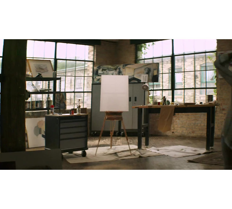 48" White Solid Steel Wall-Mountable Shelf