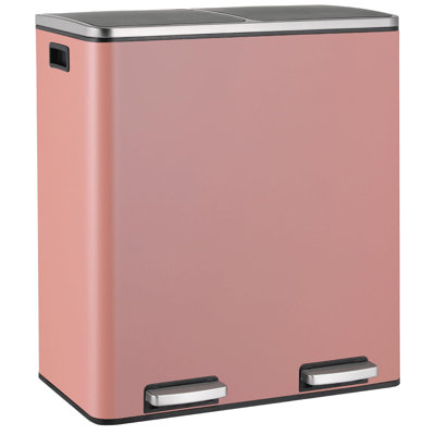 Stainless Steel Step On Multi-Compartment Rubbish & Recycling Bin