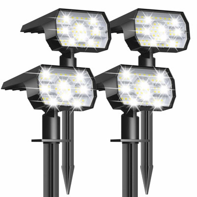 Solar Lights Outdoor Waterproof IP68, 56 LED 3 Lighting Modes,Set of4