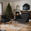 Causeuse 2 pièces en velours doux moderne avec fauteuil d'appoint-28263354