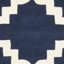 Tapis bleu foncé / ivoire en laine touffeté à la main Carolene-19276286