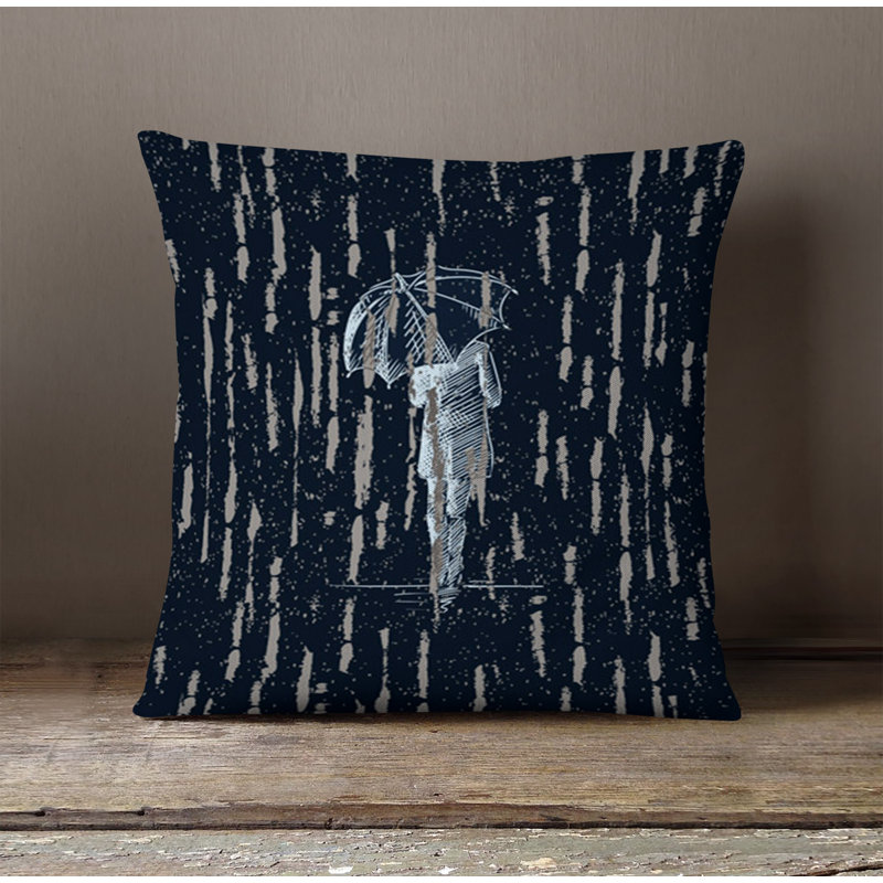 Throw Pillow With Insert, Blue 14, 18"H x 18"W