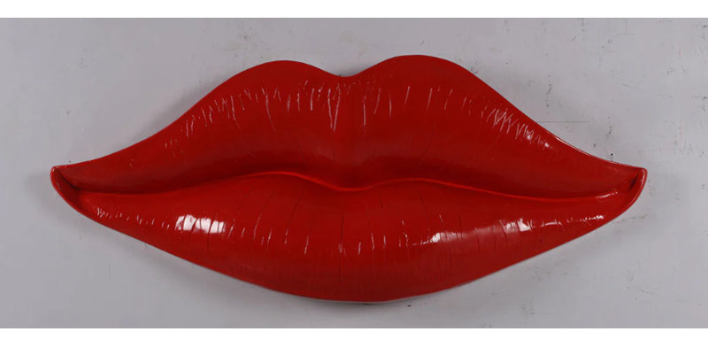 Jiayue Lips Red Wall Decor Prop Resin Statue