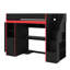 Twin Loft Bed For Gaming With Desk & Storage Space, LED Lighting Included