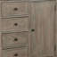 Mobilier de chambre à coucher moderne avec poignées rondes en bois brossé 1Pc