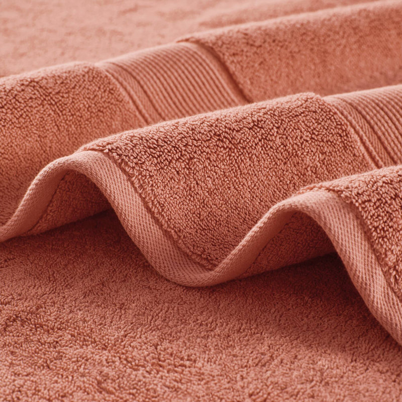 Ensemble de serviettes 8 pièces 100% coton absorbant 800 g / m² 800 g / m², Corail