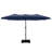 Nyasia 15 ft. x 9 ft. Rectangular Market Umbrella with Base, Navy-1802761609