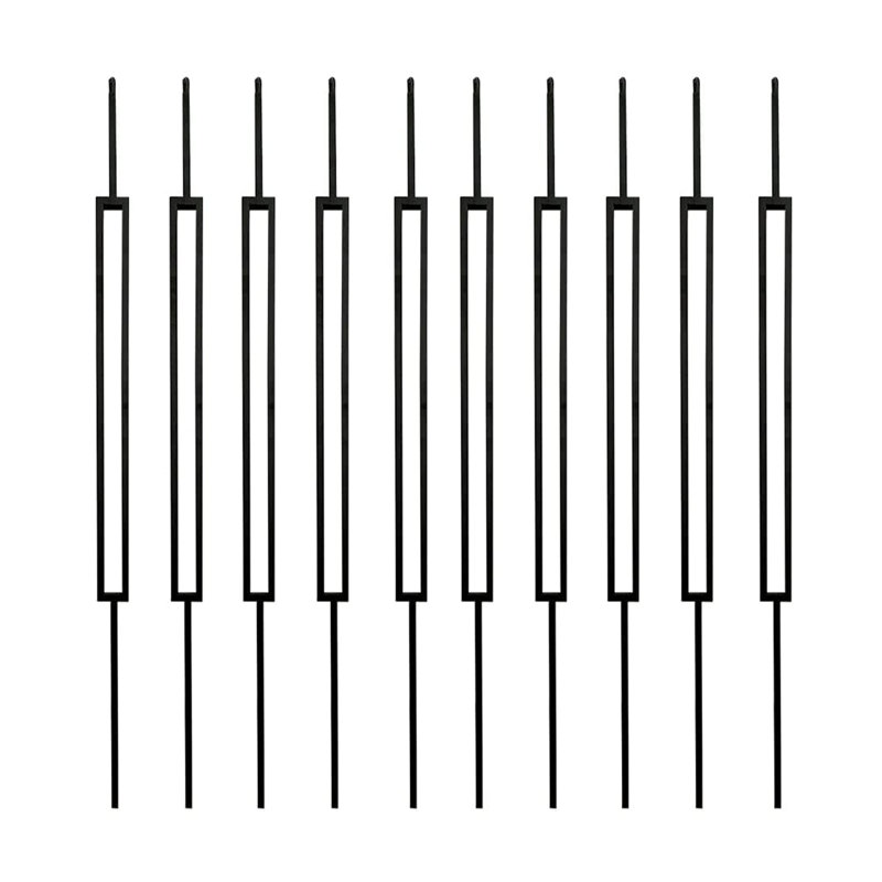 Modern Black Wrought Iron Staircase Baluster Set