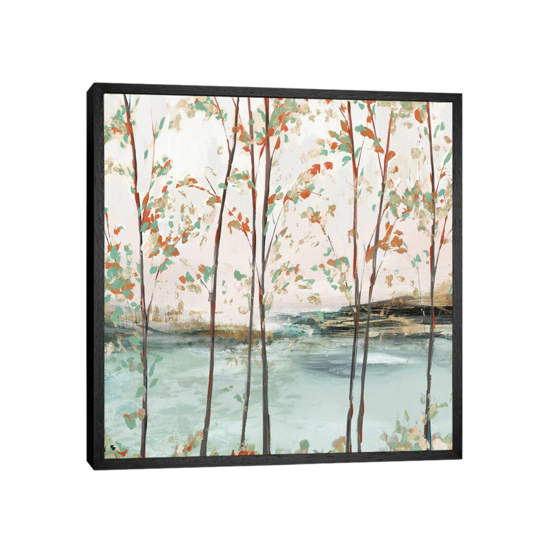 Sage Tree Forest II by Isabelle Z - Print on Canvas, Black Framed, 66.04 cm H x 66.04 cm W