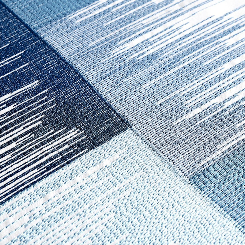 Tissu brodé Sunburst, Bleu