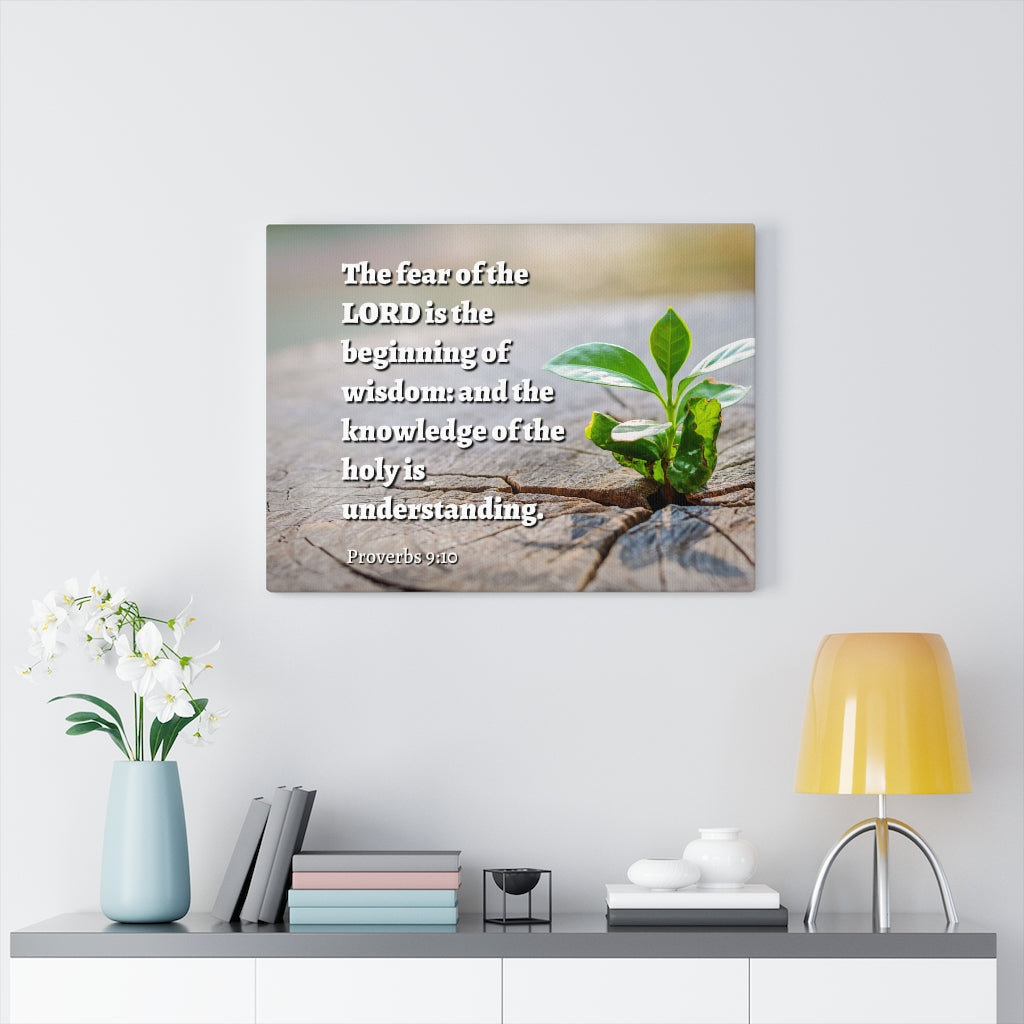 Beginning Of Wisdom Proverbs 9:10 - Wrapped Canvas Print