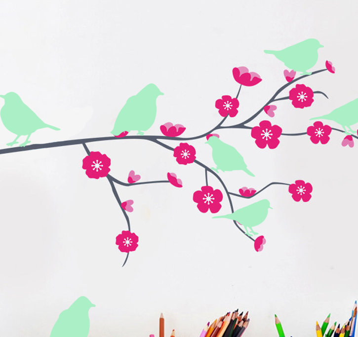 Bird Glow in Dark Wall Sticker Set