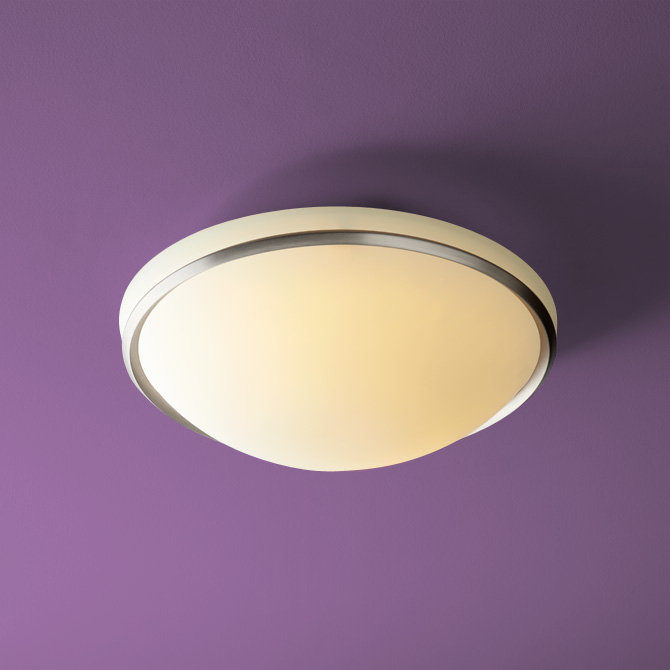 Saturna Acrylic Flush Mount, Satin Nickel
